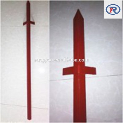 red painted angle metal Posts