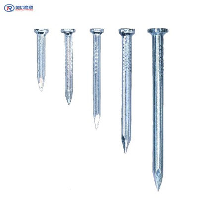 Galvanized hardened steel concrete nails